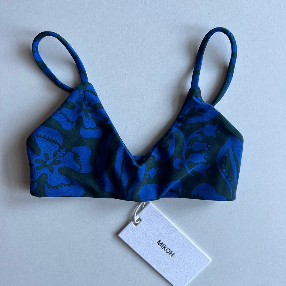 MIKOH MINI Haipo Basic Scoop Top in Luau Iris NWT